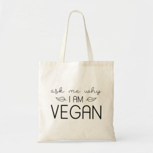 Bolsa Tote Pergunte-Me Por Que Sou Vegan