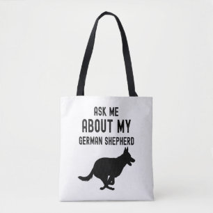 Bolsa Tote Pergunte-me sobre meu German shepherd