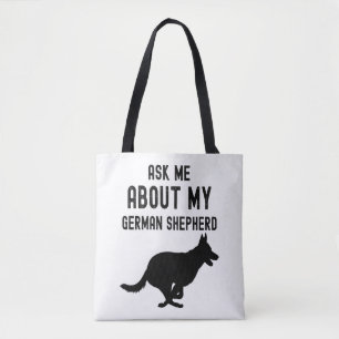 Bolsa Tote Pergunte-me sobre meu German shepherd