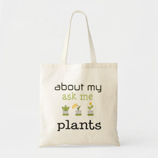 Bolsa Tote pergunte-me sobre minha camisa de plantas