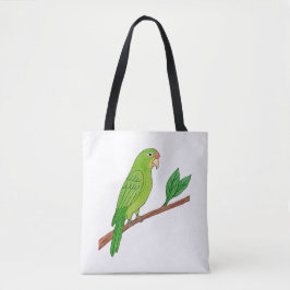 Bolsa Tote Perico verde del trópico