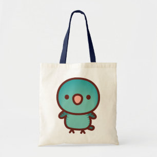 Bolsa Tote Periquito barrado / Turquesa