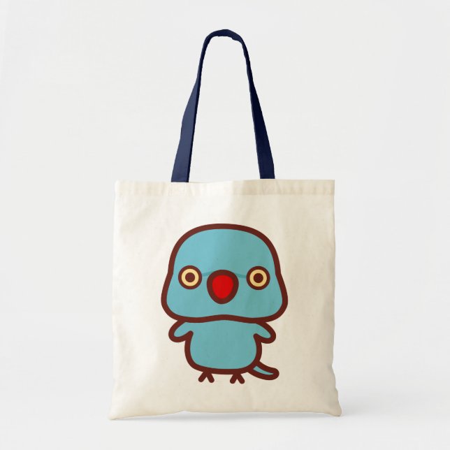 Bolsa Tote Periquito-de-colar / Fêmea azul (Frente)
