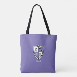 Bolsa Tote Periwinkle do formando Shady University Alum perso