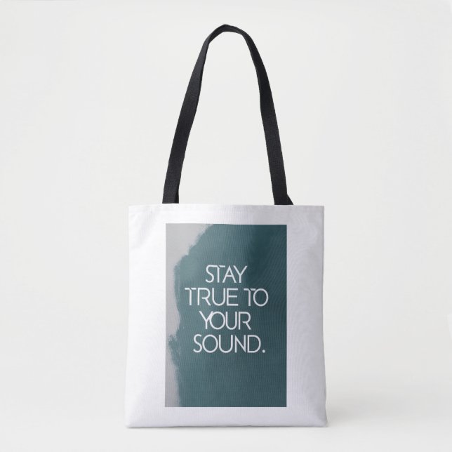 Bolsa Tote Permaneça Fiel ao Seu Som (Frente)