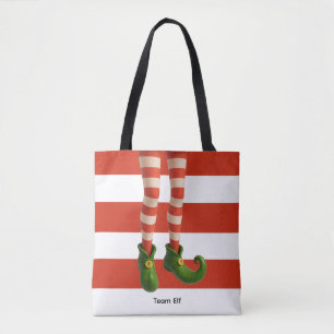 Bolsa Tote Pernas Divertidas de Elfo Saca de Natal Divertid