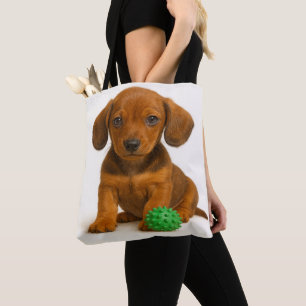 Bolsa Tote Pernas Pequenas, Brinquedo Grande - Pup Dachshund