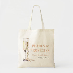 Bolsa Tote Pérolas Douradas Elegantes e Chá de panela Prosecc