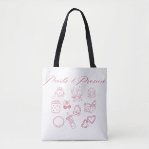 Bolsa Tote Pérolas & Prosecco Design   Despedida de Solteira 