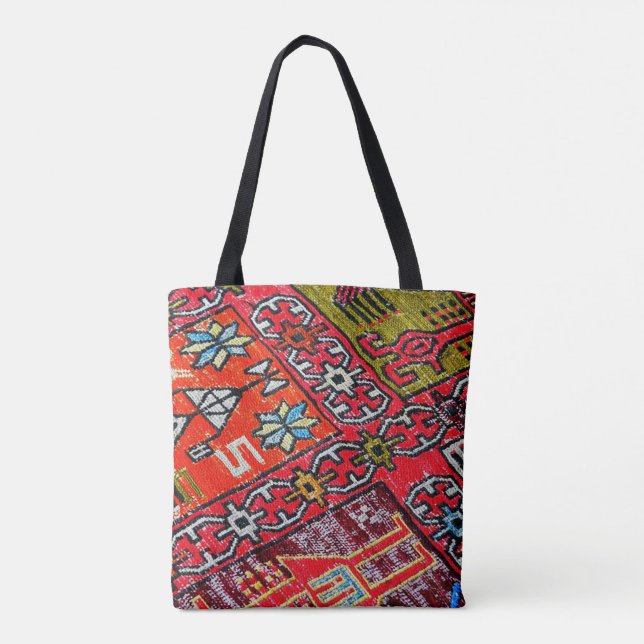 Bolsa Tote Persa Oriental, Padrão Turco, Tapete (Verso)