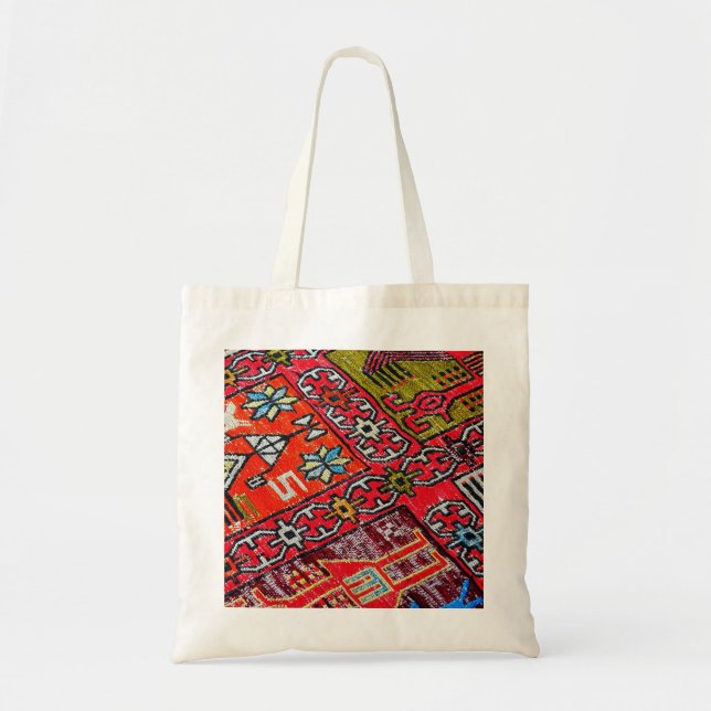 Bolsa Tote Persa Oriental, Padrão Turco, Tapete (Frente)
