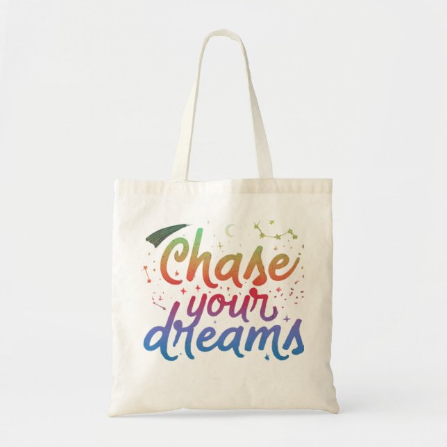 Bolsa Tote Persiga Seus Sonhos - Tote Bag de Orçamento (Frente)