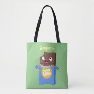 Bolsa Tote Personagem de desenho animado bar doce de chocolat