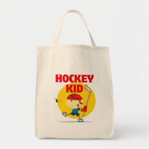 Bolsa Tote personagem de desenho animado de hóquei bonito