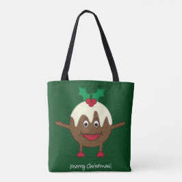 Bolsa Tote Personagem de desenho animado de pudim de Natal