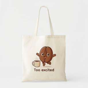 Bolsa Tote Personagem de Feijão de Café Fofo Demais