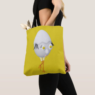 Bolsa Tote Personagem de Ovo Excêntrico RG & RA Design Fofo