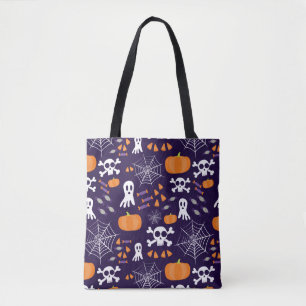 Bolsa Tote Personagens Divertidos e Assustadores de Halloween