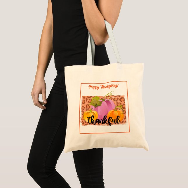Bolsa Tote Personalização de outono agradecida (Frente (produto))