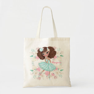 Bolsa Tote Personalizada a Ballerina Rosa Cinzenta Branca
