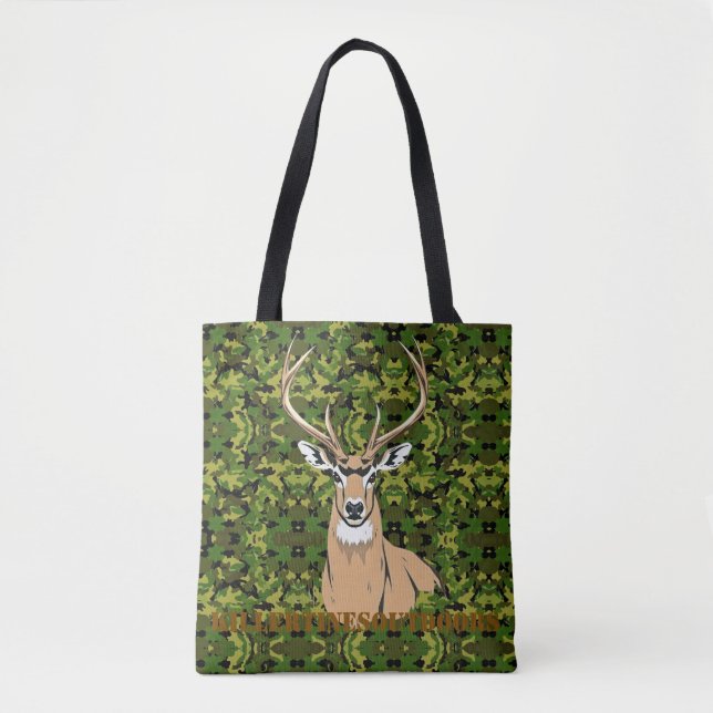 Bolsa tote personalizada com desenho de cauda bran (Frente)