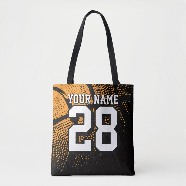 Bolsa tote personalizada com design de basquete vi (Frente)