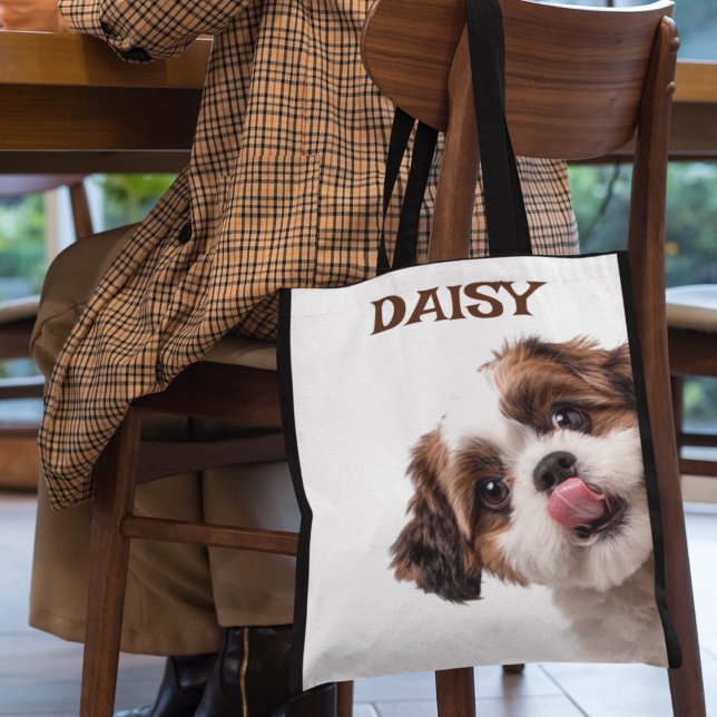 Bolsa Tote Personalizada com Foto de Cachorro Marr (Criador carregado)