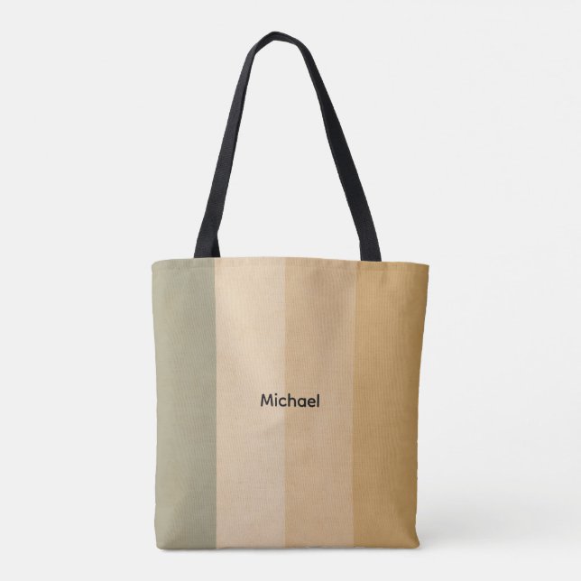bolsa tote personalizada com listras decentes (Verso)