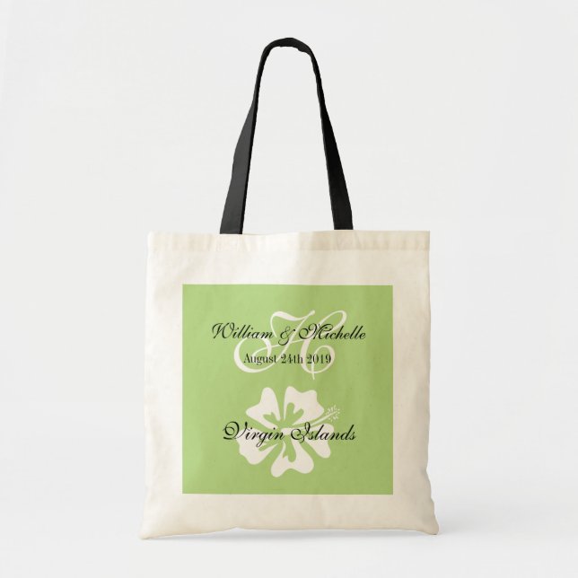 Bolsa tote personalizada com logotipo floral para  (Frente)