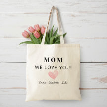 Bolsa Tote Personalizada da Moda "Mãe Nós Te Amamo