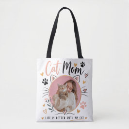 Bolsa Tote Personalizada de Gata Mãe com Foto