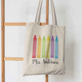 Bolsa Tote Personalizada de Giz de Cera para Profe