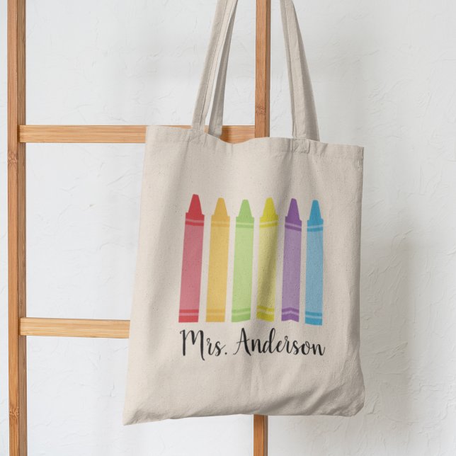 Bolsa Tote Personalizada de Giz de Cera para Profe (Criador carregado)