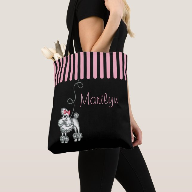 Bolsa Tote Personalizada de Poodle Francês (Close Up)