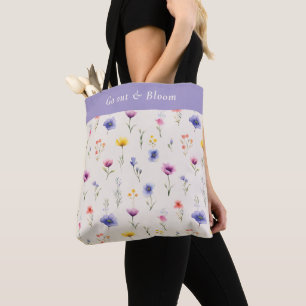 Bolsa Tote Personalizada Go Out & Bloom Flor Silve