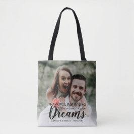 Bolsa Tote Personalizada Mãe da Noiva Obrigado Casamento Foto