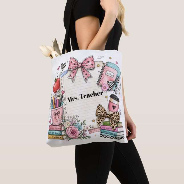 Bolsa Tote Personalizada para Professor, Estilo Fo (Close Up)