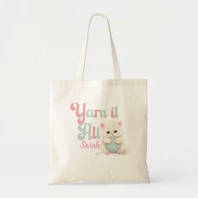 Bolsa Tote Personalizada Yarn it All (Frente)