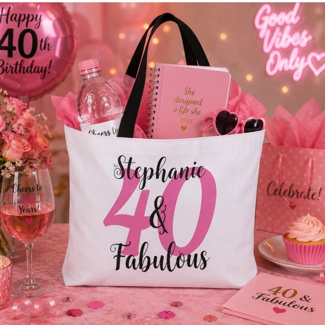Bolsa Tote Personalizado 40 & Fabuloso   (Criador carregado)