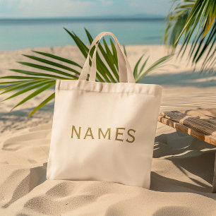 Bolsa Tote Personalizado com o Sobrenome ou Apelido neles