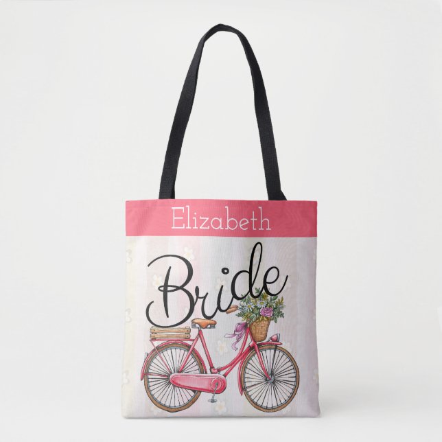 Bolsa Tote Personalizado de Brilho de Bicicleta (Frente)