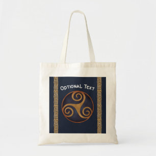 Bolsa Tote Personalizado de Triskelion Celta (Azul)