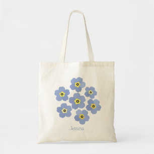 Bolsa Tote Personalizado esqueça-me flor nao azul