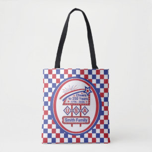 Bolsa Tote Personalizado EUA 250 – Letreiro Retro Patriótico