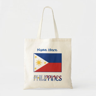 Bolsa Tote Personalizado Filipinas e Bandeira Filipina