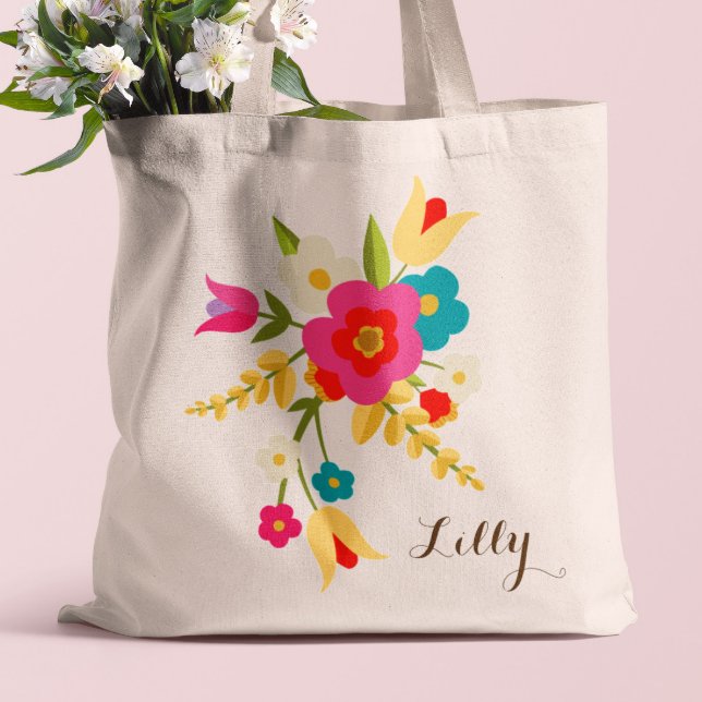 Bolsa Tote Personalizado | Flores-País Páscoa (Criador carregado)