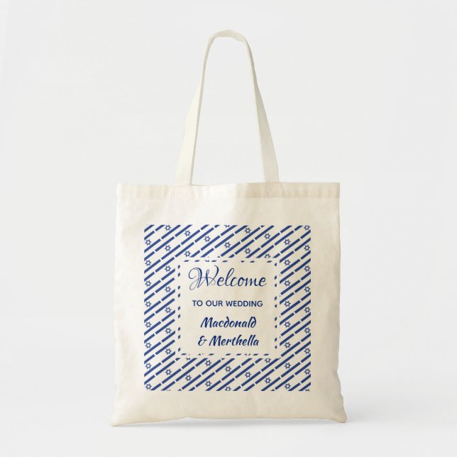 Bolsa Tote Personalizado ISRAEL de Boas-vindas do Casamento d (Frente)