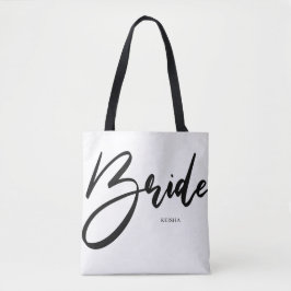 Bolsa Tote Personalizado para Caligrafia Branca e Preto