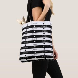 Bolsa Tote Personalizado Por Toda A Barra De Totas De Stripes