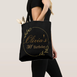 Bolsa Tote Personalizado Preto e Dourado